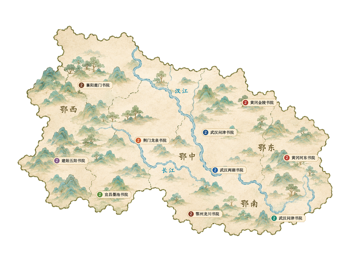 荆楚书院手绘地图